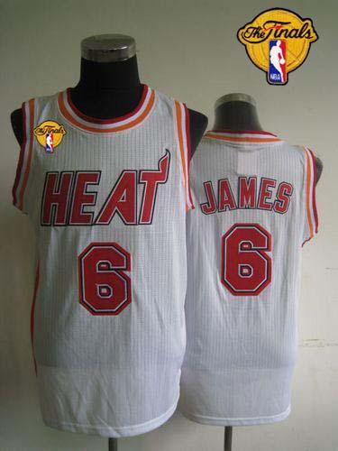 Jerseys Factory Cheap Heat #6 LeBron James White Swingman Throwb