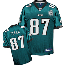 Jerseys Factory Cheap Eagles Brent Celek #87 Green Stitched Team