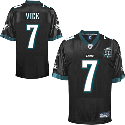 Jerseys Factory Cheap Eagles Michael Vick #7 Black Stitched Team