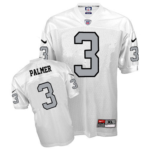 Jerseys Factory Cheap Nike Raiders #3 Carson Palmer White Silver