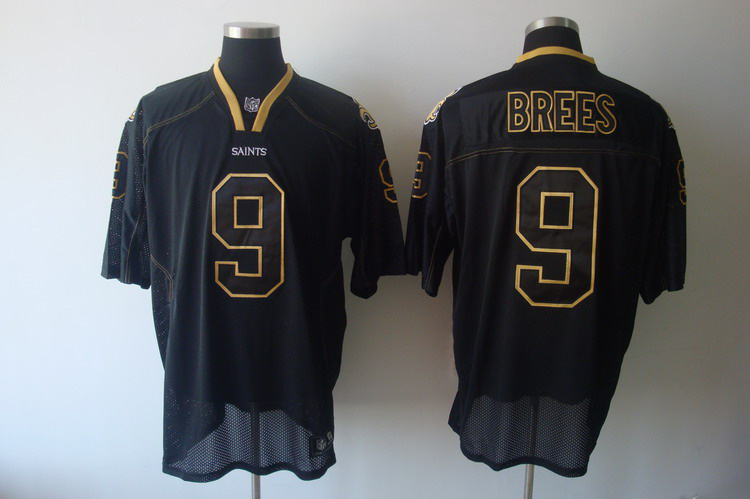 Jerseys Factory Cheap Saints #9 Drew Brees Lights Out Black Stit - Click Image to Close