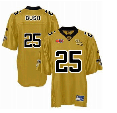 Jerseys Factory Cheap Saints #25 Reggie Bush Gold With Super Bow