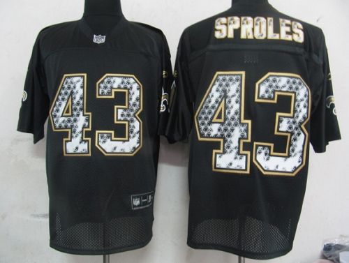 Jerseys Factory Cheap Sideline Black United Saints #43 Darren Sp