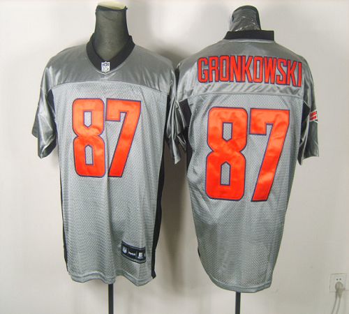 Jerseys Factory Cheap Patriots #87 Rob Gronkowski Grey Shadow St
