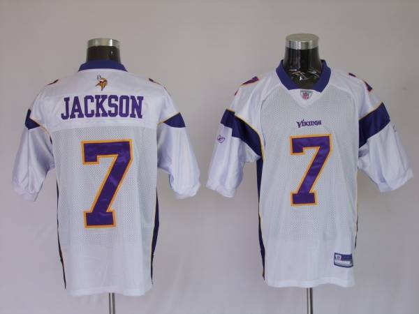 Jerseys Factory Cheap Vikings #7 Tarvaris Jackson White Stitched - Click Image to Close