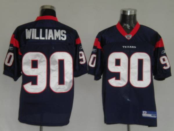 Jerseys Factory Cheap Texans Mario Williams #90 Blue Stitched NF - Click Image to Close