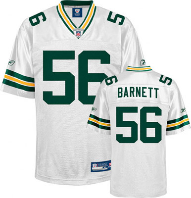 Jerseys Factory Cheap Packers #56 Nick Barnett White Stitched NF