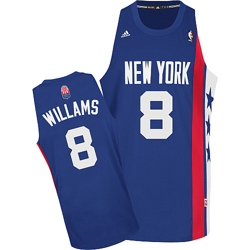 Jerseys Factory Cheap Nets #8 Deron Williams Blue ABA Hardwood C