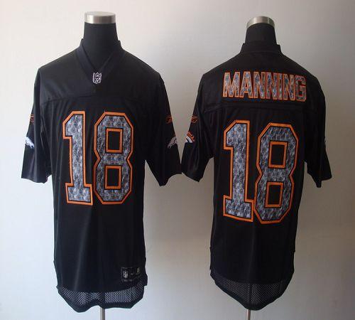 Jerseys Factory Cheap Sideline Black United Broncos #18 Peyton M