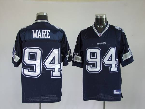 Jerseys Factory Cheap Cowboys #94 DeMarcus Ware Blue Stitched NF - Click Image to Close
