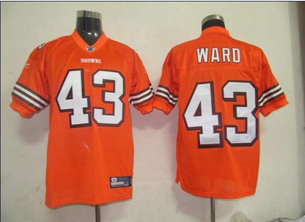 Jerseys Factory Cheap Browns #43 T.J. Ward Orange Stitched NFL J - Click Image to Close