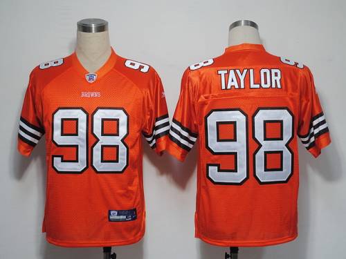 Jerseys Factory Cheap Browns #98 Phil Taylor Orange Stitched NFL