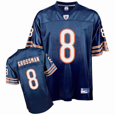 Jerseys Factory Cheap Bears #8 Rex Grossman Blue Stitched NFL Je