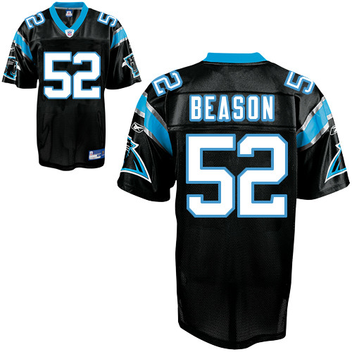 Jerseys Factory Cheap Panthers #52 Jon Beason Black Stitched NFL