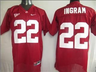 Jerseys Factory Cheap Crimson Tide #22 Mark Ingram Red Embroider