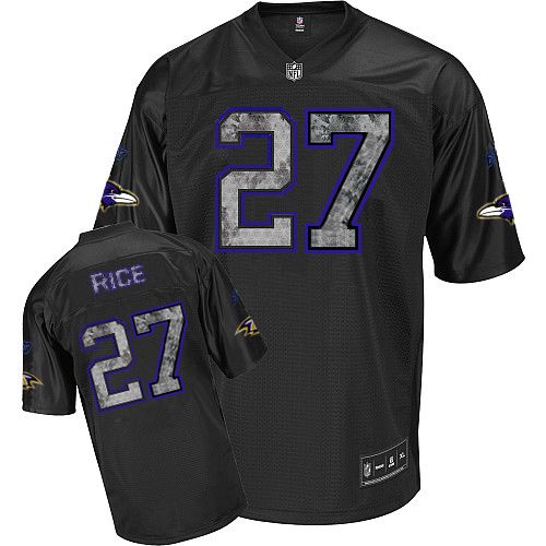 Jerseys Factory Cheap Sideline Black United Ravens #27 Ray Rice