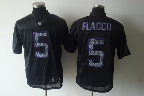 Jerseys Factory Cheap Sideline Black United Ravens #5 Joe Flacco