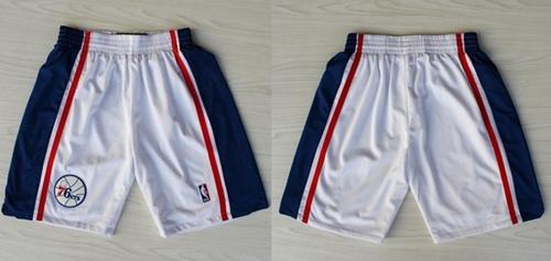 Jerseys Factory Cheap Philadelphia 76ers White 10th NBA Shorts