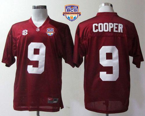 Jerseys Factory Cheap Crimson Tide #9 Amari Cooper Red 2013 BCS