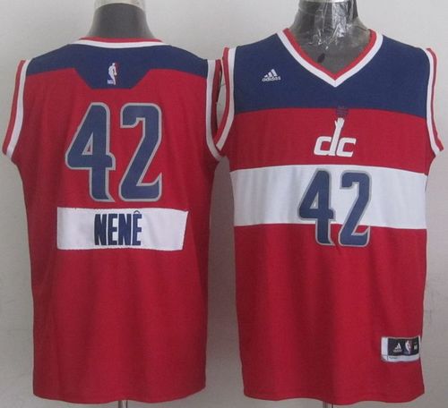 Jerseys Factory Cheap Wizards #42 Nene Red 2014-15 Christmas Day