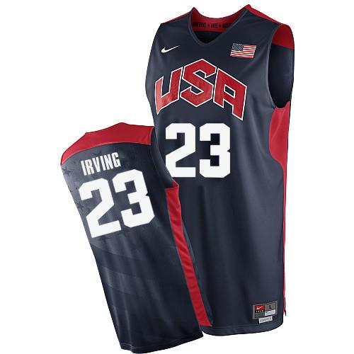 Jerseys Factory Cheap Team USA #23 Kyrie Irving Dark Blue 2012 O
