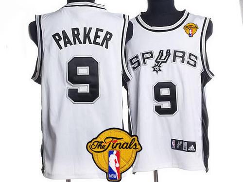 Jerseys Factory Cheap Spurs #9 Tony Parker Stitched White Finals