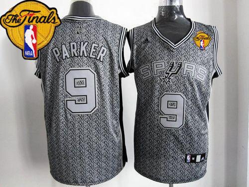 Jerseys Factory Cheap Spurs #9 Tony Parker Grey Static Fashion F