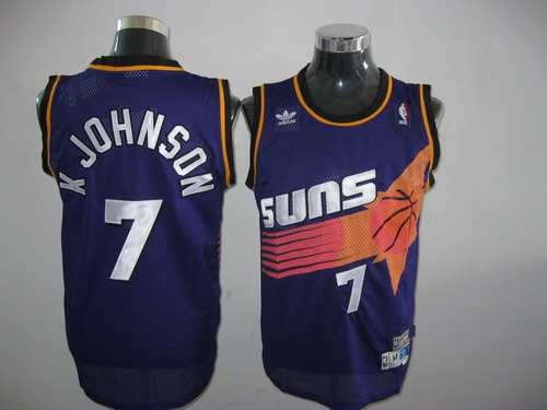 Jerseys Factory Cheap Suns #7 K Johnson Throwback Purple Stitche