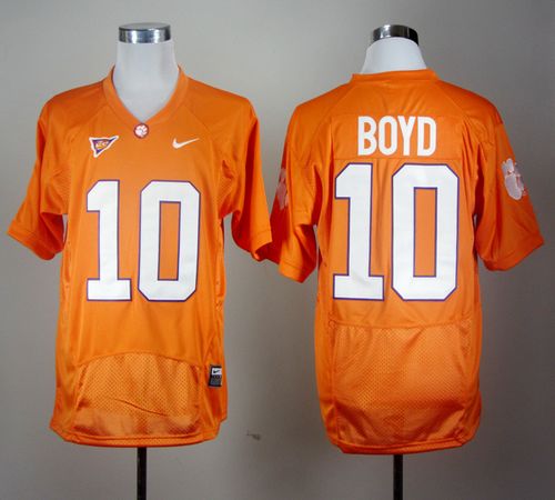 Jerseys Factory Cheap Tigers #10 Tajh Boyd Orange Pro Combat Emb