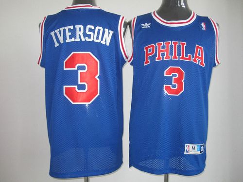 Jerseys Factory Cheap Throwback 76ers #3 Allen Iverson Stitched