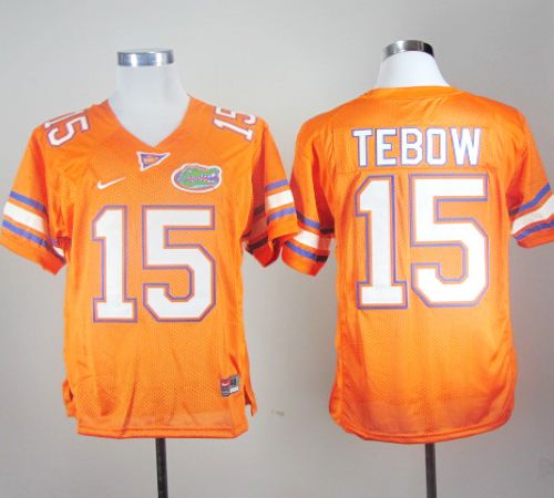 Jerseys Factory Cheap Gators #15 Tim Tebow Orange Embroidered NC