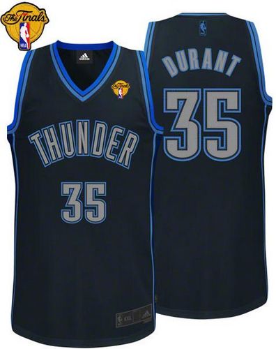 Jerseys Factory Cheap Thunder #35 Kevin Durant Black Graystone F