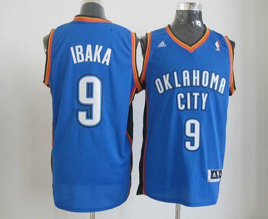 Jerseys Factory Cheap Thunder #9 Serge Ibaka Blue Revolution 30 - Click Image to Close