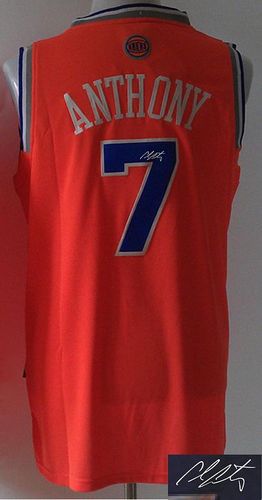 Jerseys Factory Cheap Revolution 30 Autographed Knicks #7 Carmel