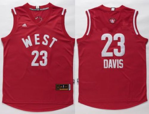 Jerseys Factory Cheap Pelicans #23 Anthony Davis Red 2016 All St