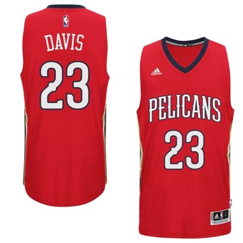 Jerseys Factory Cheap Pelicans #23 Anthony Davis Red Alternate S