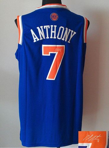 Jerseys Factory Cheap Revolution 30 Autographed Knicks #7 Carmel