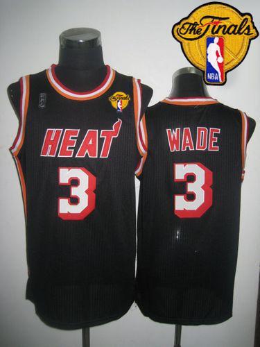 Jerseys Factory Cheap Heat #3 Dwyane Wade Black Hardwood Classic