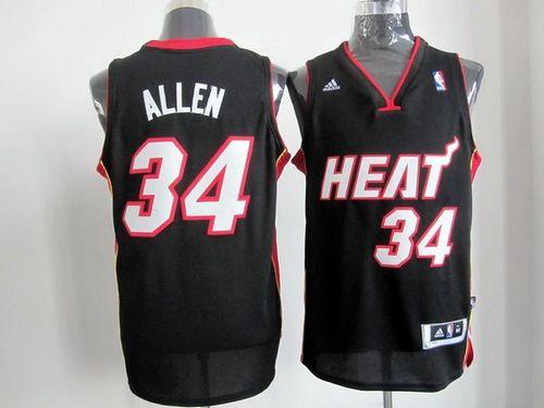 Jerseys Factory Cheap Revolution 30 Heat #34 Ray Allen Black Sti