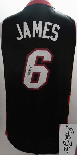 Jerseys Factory Cheap Revolution 30 Autographed Heat #6 LeBron J