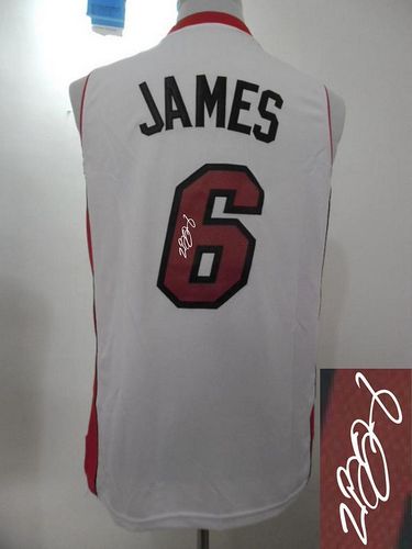 Jerseys Factory Cheap Revolution 30 Autographed Heat #6 LeBron J