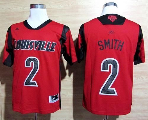 Jerseys Factory Cheap Cardinals #2 Russ Smith Red Basketball Emb
