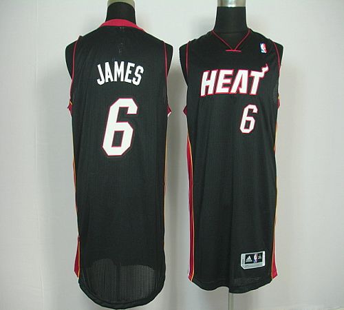 Jerseys Factory Cheap Revolution 30 Heat #6 LeBron James Black S
