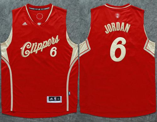 Jerseys Factory Cheap Clippers #6 DeAndre Jordan Red 2015-2016 C