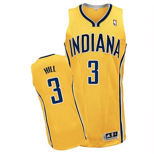 Jerseys Factory Cheap Revolution 30 Pacers #3 George Hill Yellow