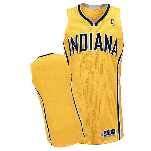 Jerseys Factory Cheap Revolution 30 Pacers Blank Yellow Stitched