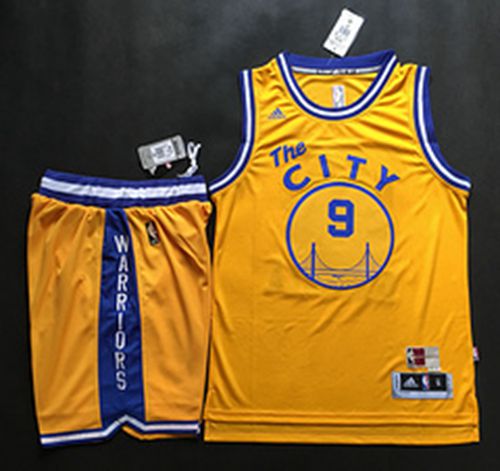 Jerseys Factory Cheap Warriors #9 Andre Iguodala Gold Throwback