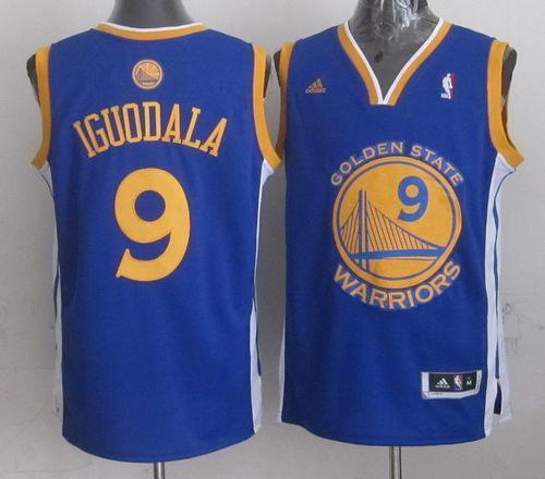 Jerseys Factory Cheap Warriors #9 Andre Iguodala Blue Revolution