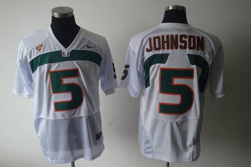 Jerseys Factory Cheap Hurricanes #5 Andre Johnson White Embroide