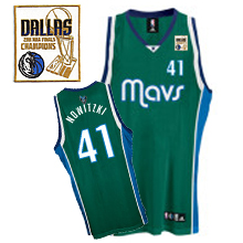 Jerseys Factory Cheap Mavericks 2011 Champion Patch #41 Dirk Now